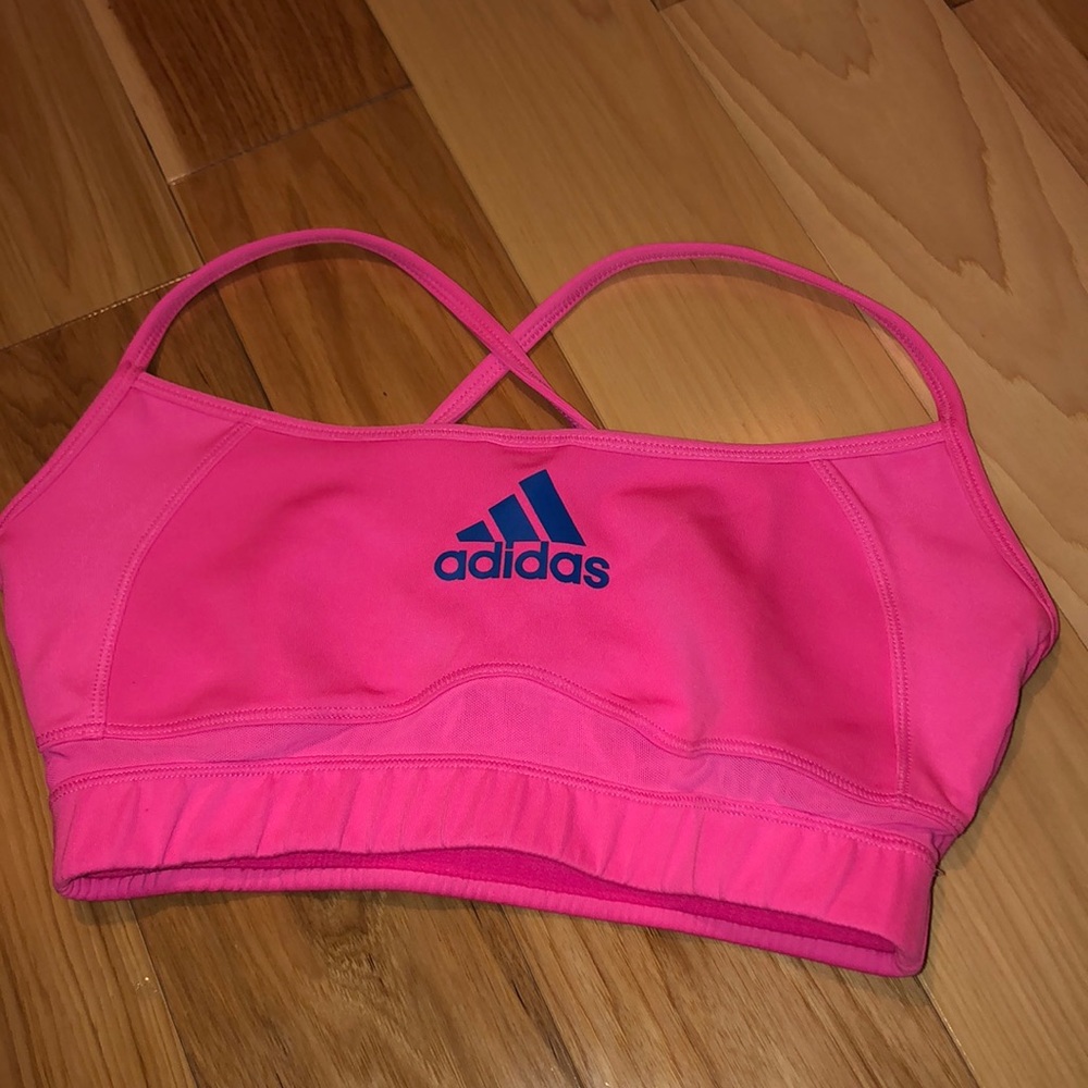 adidas pink sports bra